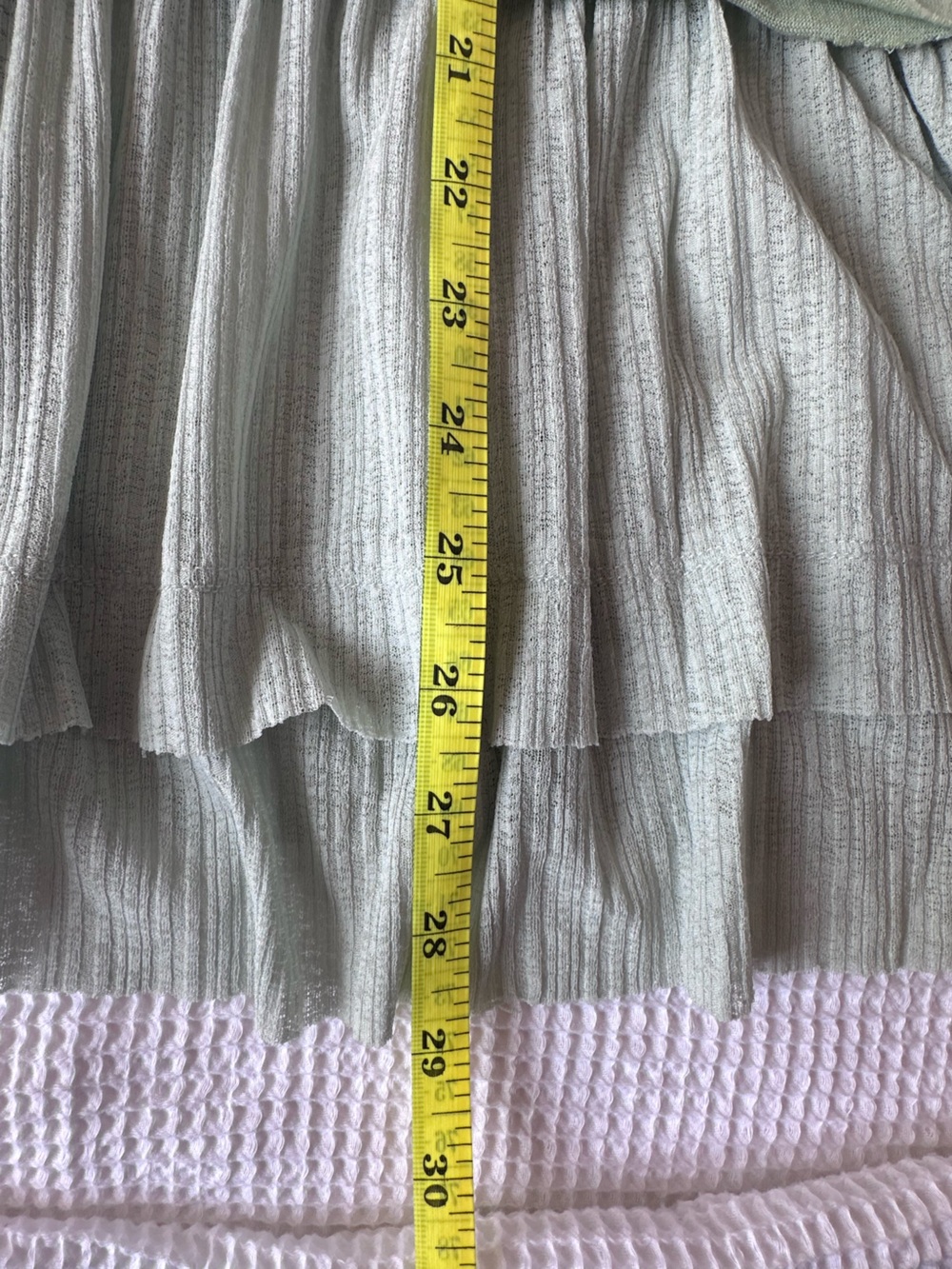 Umgee Light Sage Green Tiered Ruffle Tunic Top - Picture 10 of 16